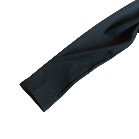 Bardot Anya Bodysuit Black Long Sleeve Knot Waist Deep Plunge Size 8 Medium - Picture 9 of 12